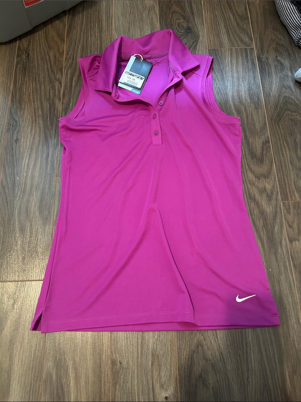 Nike Women’s Sleeveless Polo Tank Top - Magenta